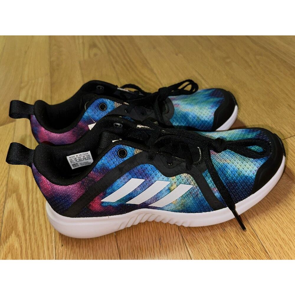 Adidas FortaRun Kids Training Sneaker Sz 4 1/2 ART FY3868 Lace Up Tie Dye Shoes - Picture 2 of 10